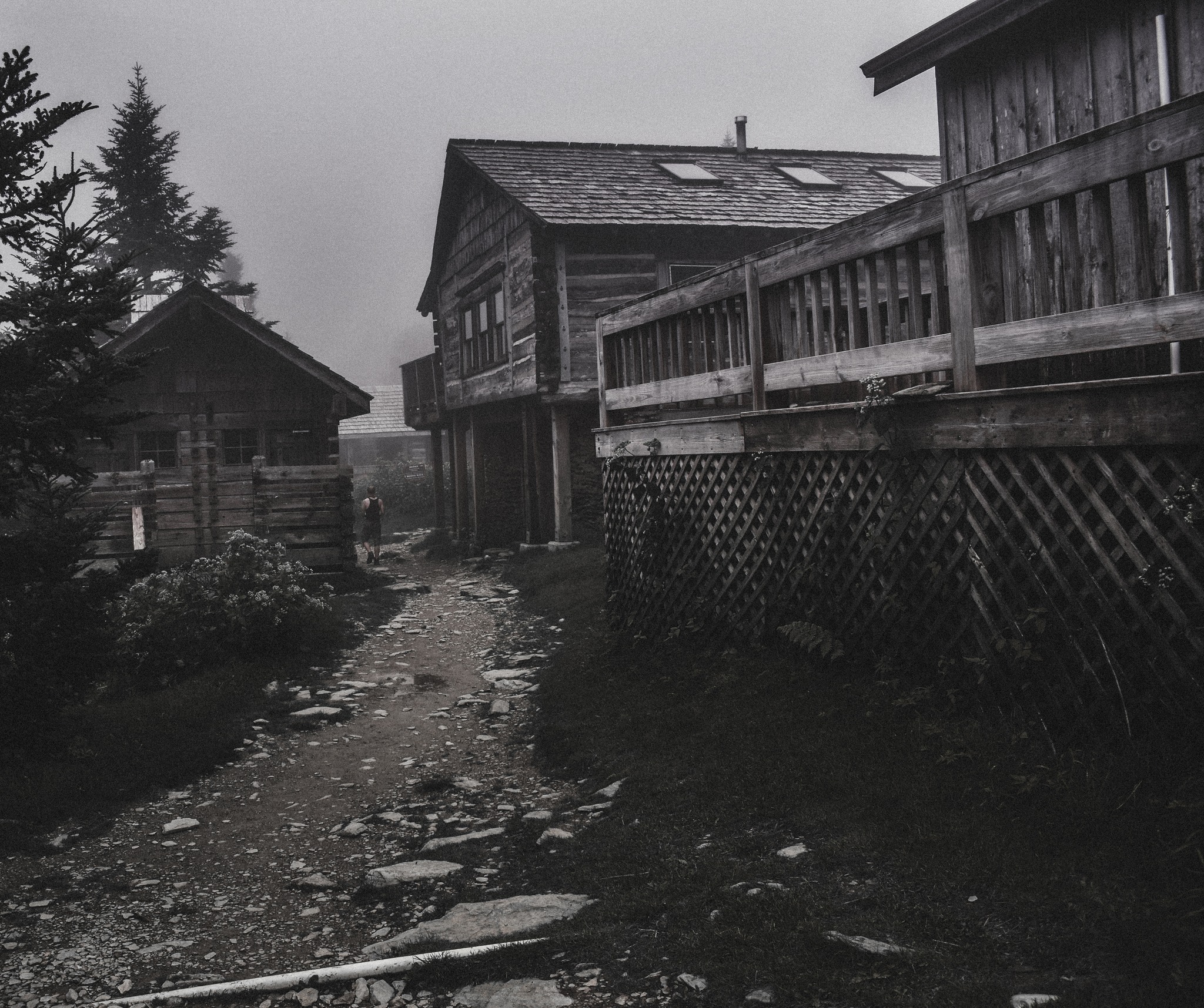 An image in Leconte Village up deep in the mountains.