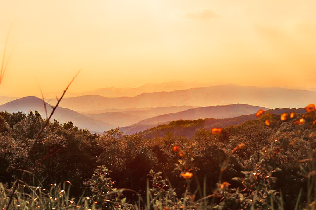 A sunset caught on Max patch on the TN/NC border