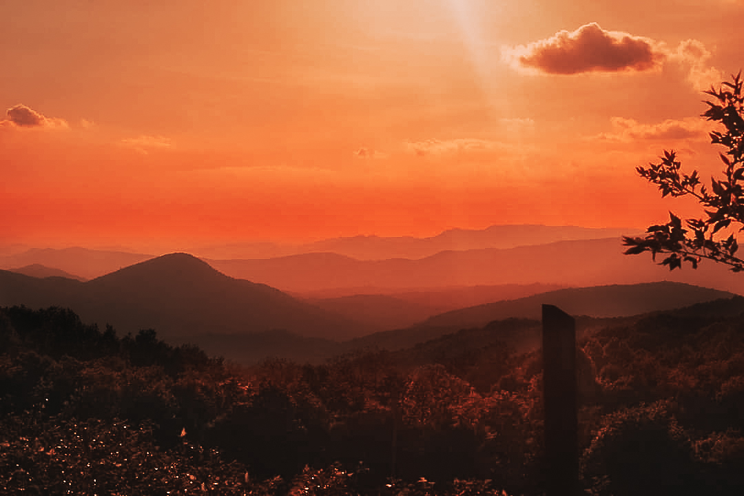 A sunset caught on Max patch on the TN/NC border